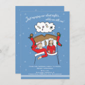 Kerstkaart Zwangerschapskaart - Brunette 4x6 (Voorkant / Achterkant)