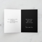 Kerstkaart zwart en wit feestdagen kaart (Binnen)