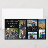 Kerstkaart - Zwarte Achtergrond (Voorkant / Achterkant)