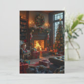 kerstkaarten ambachtelijk kaart (Staand voorkant)
