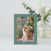 Kerstkaarten | ASANOHA Japans kimono patroon Feestdagenkaart (Staand voorkant)