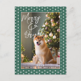 Kerstkaarten | ASANOHA Japans kimono patroon Feestdagenkaart