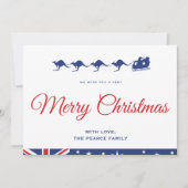 Kerstkaarten Australië Kangoeroe Aussie Feestdagenkaart (Voorkant)