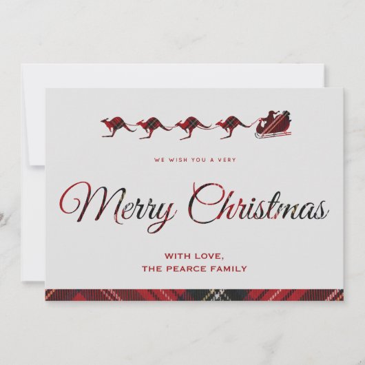 Kerstkaarten Australië Vrolijke Kerstman Feestdagenkaart (Voorkant)
