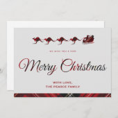 Kerstkaarten Australië Vrolijke Kerstman Feestdagenkaart (Voorkant / Achterkant)