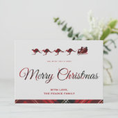 Kerstkaarten Australië Vrolijke Kerstman Feestdagenkaart (Staand voorkant)