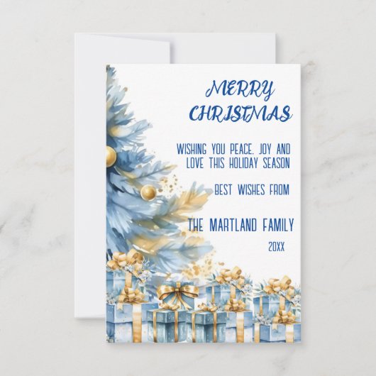 kerstkaarten bedankkaart (Voorkant)