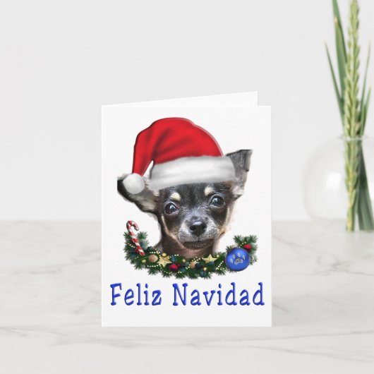 kerstkaarten chihuahuas feestdagen kaart (Voorkant)