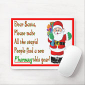 kerstkaarten en cadeautjes voor apothekers muismat (Met muis)