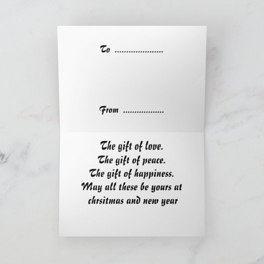 kerstkaarten en nieuwjaarskaarten feestdagen kaart (Binnen)