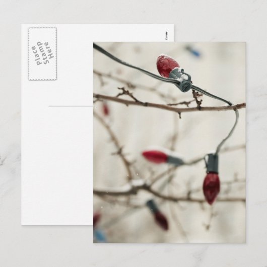 Kerstkaarten en stickers feestdagenkaart (Voorkant / Achterkant)