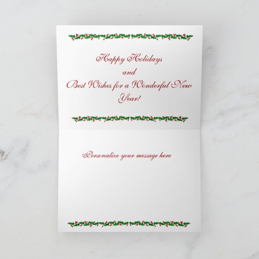 Kerstkaarten Feestdagen Kaart (Binnen)