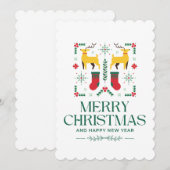 Kerstkaarten feestdagenkaart (Voorkant / Achterkant)