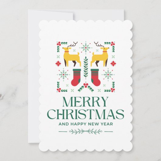 Kerstkaarten feestdagenkaart (Voorkant)