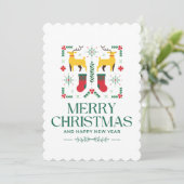 Kerstkaarten feestdagenkaart (Staand voorkant)