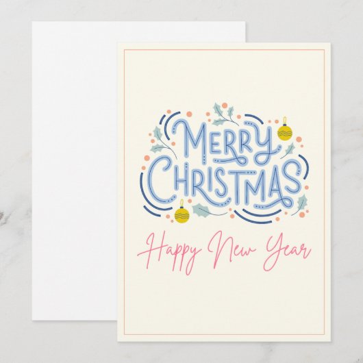 kerstkaarten feestdagenkaart (Voorkant / Achterkant)