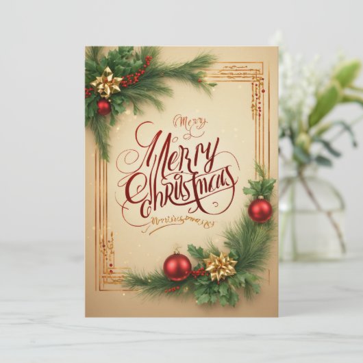 Kerstkaarten Feestdagenkaart (Staand voorkant)