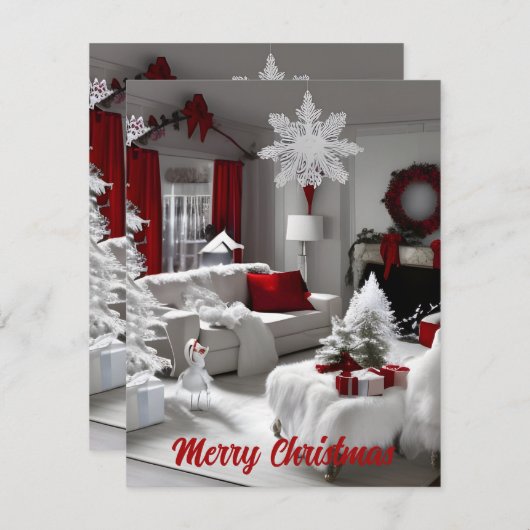 Kerstkaarten Feestdagenkaart (Voorkant / Achterkant)