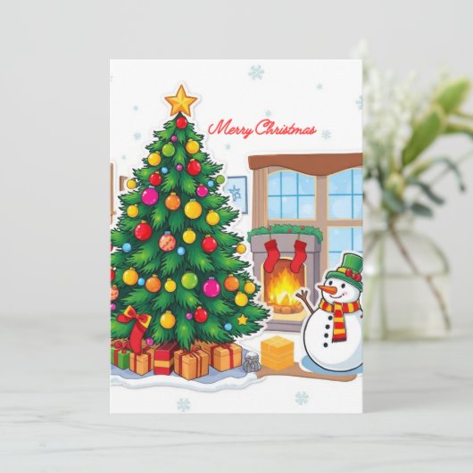 Kerstkaarten Feestdagenkaart (Staand voorkant)