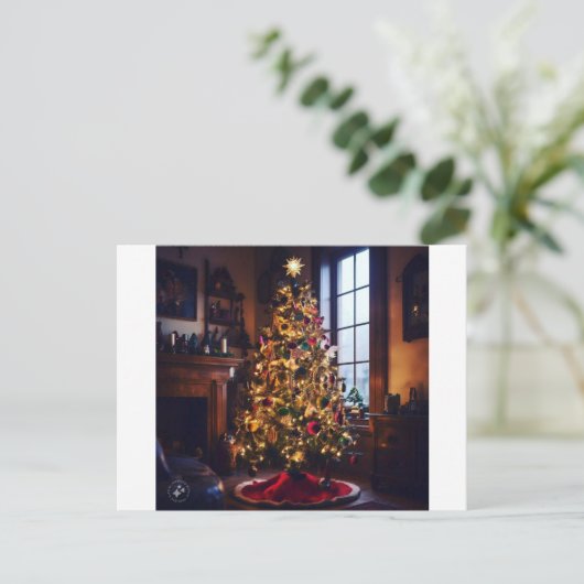 Kerstkaarten handgemaakt briefkaart (Staand voorkant)