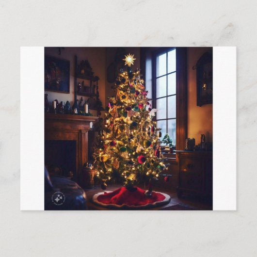 Kerstkaarten handgemaakt briefkaart (Voorkant)