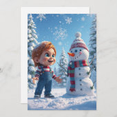 Kerstkaarten handgemaakt feestdagenkaart (Voorkant / Achterkant)