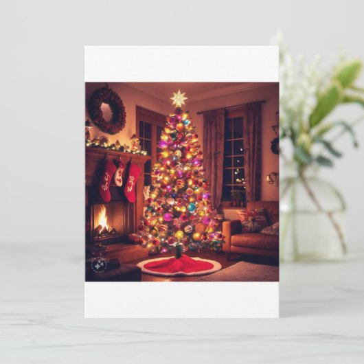 Kerstkaarten handgemaakt kaart (Staand voorkant)