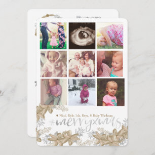 Kerstkaarten installeren met jaar in Review Kaart