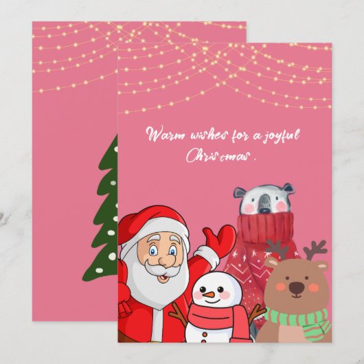 Kerstkaarten Kaart (Voorkant / Achterkant)