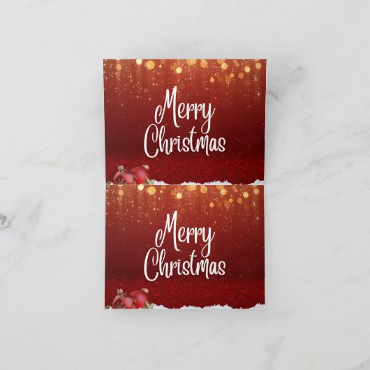 kerstkaarten - landschap gevouwen kerstkaart feestdagen kaart (Binnen)