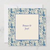 Kerstkaarten - Mahjong Toile - Plat Tweezijdig Feestdagenkaart (Achterkant)