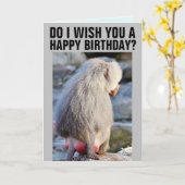 KERSTKAARTEN MET APENSTUITJE, ROOD & GEZWOLLEN KAART (Gele Bloem)