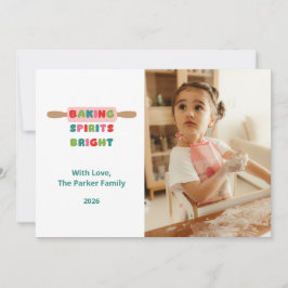 Kerstkaarten met Baking Spirits Bright Kaart