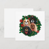 Kerstkaarten met Cavalier King Charles Spaniel Feestdagenkaart (Voorkant / Achterkant)