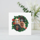 Kerstkaarten met Cavalier King Charles Spaniel Feestdagenkaart (Staand voorkant)