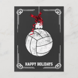 kerstKaarten met chalkbordvolleybalspeler Feestdagenkaart