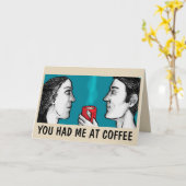 KERSTKAARTEN MET COFFEE LOVE ROMANCE KAART (Gele Bloem)