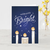 Kerstkaarten met de tekst 'Making Spirits Bright' Kaart (Gele Bloem)