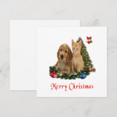 Kerstkaarten met dieren feestdagenkaart (Voorkant / Achterkant)
