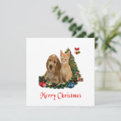 Kerstkaarten met dieren feestdagenkaart (Staand voorkant)