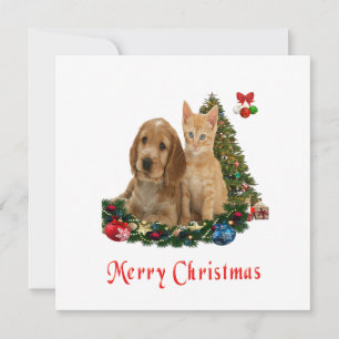 Kerstkaarten met dieren feestdagenkaart