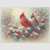 Kerstkaarten met een landelijke uitstraling in Hou Tissuepapier (Voorkant)