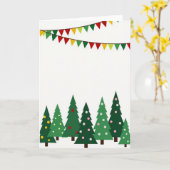 Kerstkaarten met Festieve Kerstbomen Kaart (Gele Bloem)