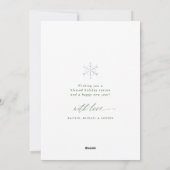 Kerstkaarten met foto moderne script feestdagenkaart (Achterkant)