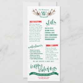 Kerstkaarten met foto's van het jaaroverzicht feestdagenkaart