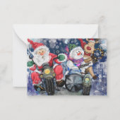 Kerstkaarten met grapfige vrienden notitiekaartje (Achterkant)