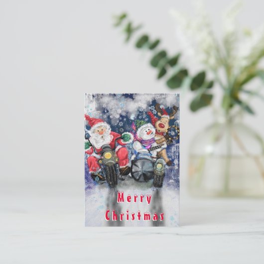 Kerstkaarten met grapfige vrienden notitiekaartje (Staand voorkant)