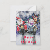 Kerstkaarten met grapfige vrienden notitiekaartje (Voorkant)