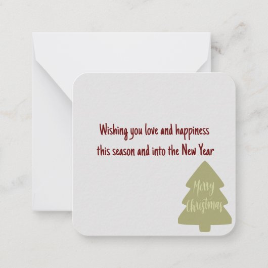 Kerstkaarten met Hart Notitiekaartje (Achterkant)