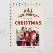 Kerstkaarten met 'Heb een vrolijke Kerstmis' Kaart (Voorkant / Achterkant)